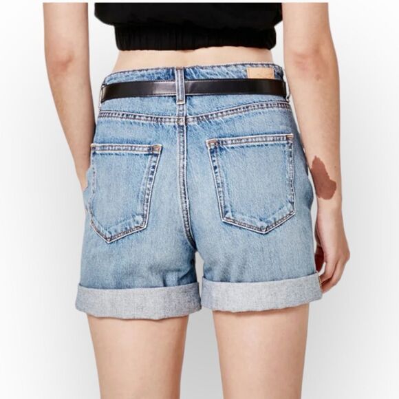 LOLA JEANS NWT Liana High-Rose Short in Stormy Sky Blue- size 25 - Picture 3 of 7